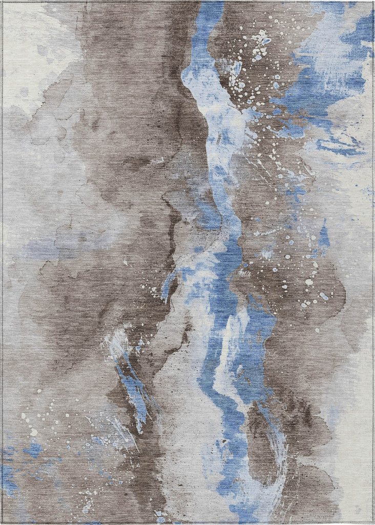 Piper Looms Chantille Abstract ACN1712 Taupe Machine Washable Area Rug main image