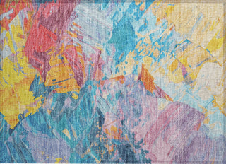 Piper Looms Chantille Abstract ACN1713 Blue Machine Washable Area Rug Scatter Main Image