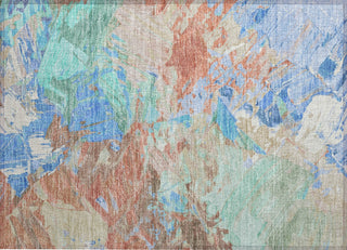 Piper Looms Chantille Abstract ACN1713 Coral Machine Washable Area Rug Scatter Main Image