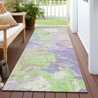 Piper Looms Chantille Abstract ACN1713 Lavender Machine Washable Area Rug Runner Outdoor Lifestyle Image Feature