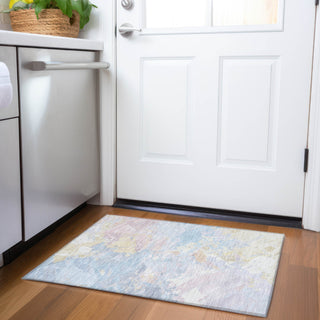 Piper Looms Chantille Abstract ACN1713 Sky Machine Washable Area Rug Scatter Lifestyle Image Feature
