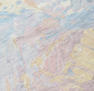 Piper Looms Chantille Abstract ACN1713 Sky Machine Washable Area Rug Swatch Image