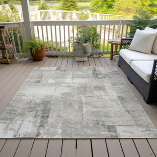 Piper Looms Chantille Geometric ACN1714 Beige Machine Washable Area Rug Outdoor Lifestyle Image Feature