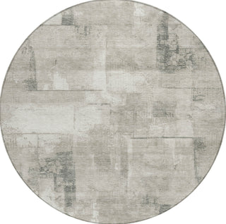 Piper Looms Chantille Geometric ACN1714 Beige Machine Washable Area Rug Round Main Image