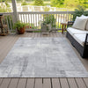 Piper Looms Chantille Geometric ACN1714 Gray Machine Washable Area Rug Outdoor Lifestyle Image Feature