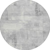 Piper Looms Chantille Geometric ACN1714 Gray Machine Washable Area Rug Round Main Image