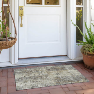 Piper Looms Chantille Stripes ACN1715 Beige Machine Washable Area Rug Scatter Outdoor Lifestyle Image Feature