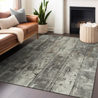 Piper Looms Chantille Stripes ACN1715 Taupe Machine Washable Area Rug Lifestyle Image Feature