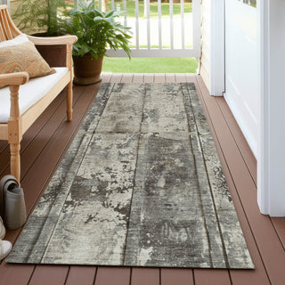 Piper Looms Chantille Stripes ACN1715 Taupe Machine Washable Area Rug Runner Outdoor Lifestyle Image Feature