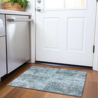 Piper Looms Chantille Stripes ACN1715 Teal Machine Washable Area Rug Scatter Lifestyle Image Feature