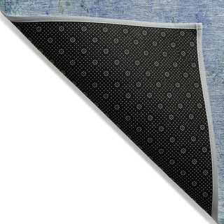 Piper Looms Chantille Abstract ACN1716 Blue Machine Washable Area Rug Backing Image