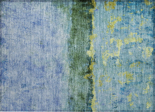 Piper Looms Chantille Abstract ACN1716 Blue Machine Washable Area Rug Scatter Main Image