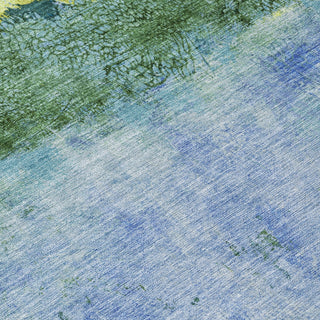 Piper Looms Chantille Abstract ACN1716 Blue Machine Washable Area Rug Swatch Image