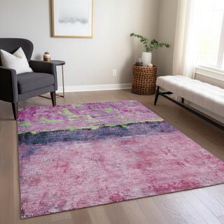 Piper Looms Chantille Abstract ACN1716 Blush Machine Washable Area Rug Lifestyle Image Feature