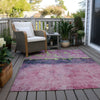 Piper Looms Chantille Abstract ACN1716 Blush Machine Washable Area Rug Outdoor Lifestyle Image Feature