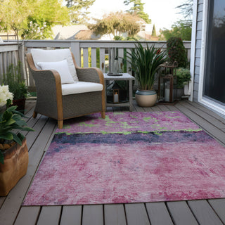 Piper Looms Chantille Abstract ACN1716 Blush Machine Washable Area Rug Outdoor Lifestyle Image Feature