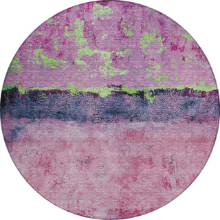 Piper Looms Chantille Abstract ACN1716 Blush Machine Washable Area Rug Round Main Image