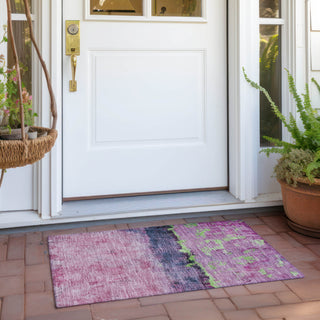 Piper Looms Chantille Abstract ACN1716 Blush Machine Washable Area Rug Scatter Outdoor Lifestyle Image Feature