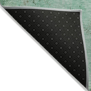 Piper Looms Chantille Abstract ACN1716 Green Machine Washable Area Rug Backing Image