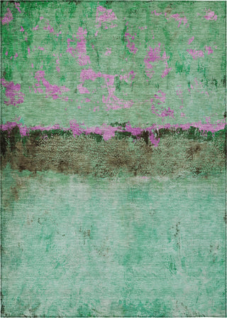 Piper Looms Chantille Abstract ACN1716 Green Machine Washable Area Rug main image