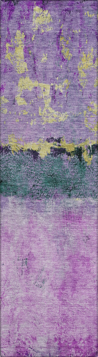 Piper Looms Chantille Abstract ACN1716 Plum Machine Washable Area Rug Runner Main Image
