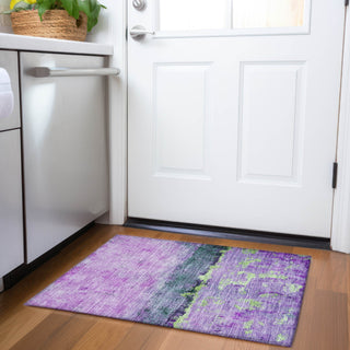 Piper Looms Chantille Abstract ACN1716 Purple Machine Washable Area Rug Scatter Lifestyle Image Feature