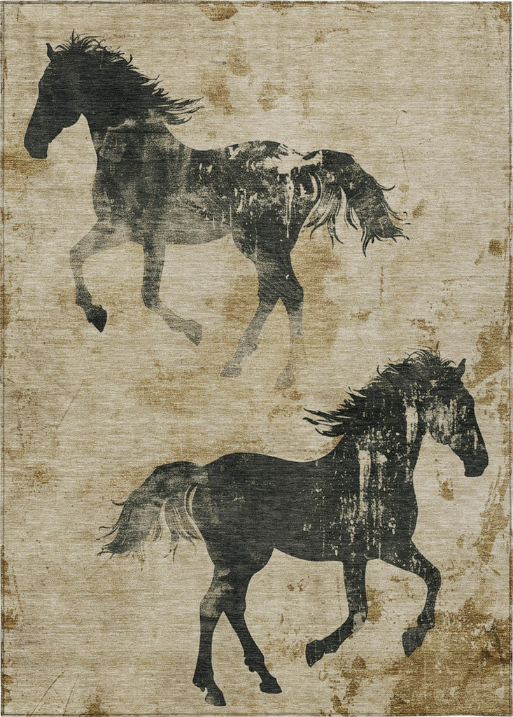 Piper Looms Chantille Animal ACN1717 Beige Machine Washable Area Rug main image