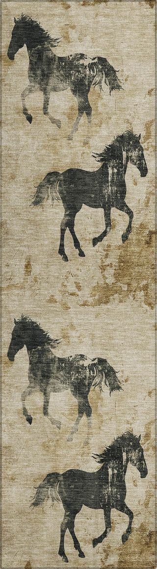 Piper Looms Chantille Animal ACN1717 Beige Machine Washable Area Rug Runner Main Image