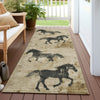 Piper Looms Chantille Animal ACN1717 Beige Machine Washable Area Rug Runner Outdoor Lifestyle Image Feature