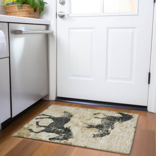 Piper Looms Chantille Animal ACN1717 Beige Machine Washable Area Rug Scatter Lifestyle Image Feature