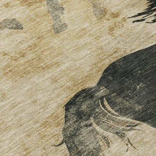 Piper Looms Chantille Animal ACN1717 Beige Machine Washable Area Rug Swatch Image