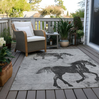 Piper Looms Chantille Animal ACN1717 Gray Machine Washable Area Rug Outdoor Lifestyle Image Feature