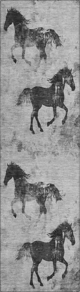 Piper Looms Chantille Animal ACN1717 Gray Machine Washable Area Rug Runner Main Image