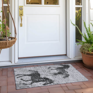 Piper Looms Chantille Animal ACN1717 Gray Machine Washable Area Rug Scatter Outdoor Lifestyle Image Feature