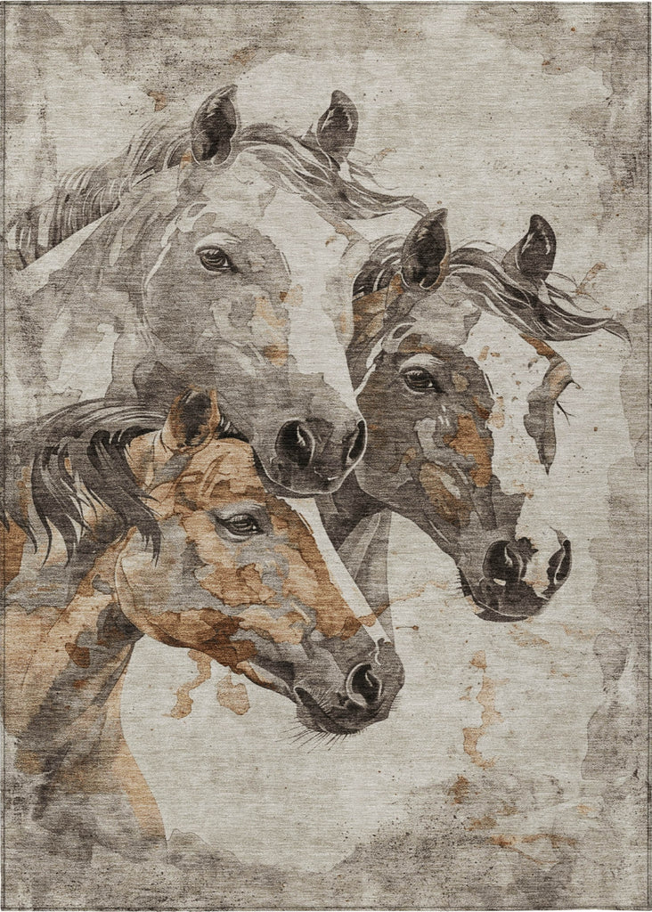 Piper Looms Chantille Animal ACN1718 Beige Machine Washable Area Rug main image