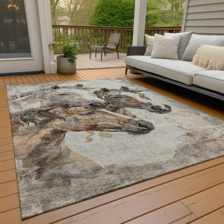 Piper Looms Chantille Animal ACN1718 Beige Machine Washable Area Rug Outdoor Lifestyle Image Feature