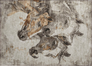 Piper Looms Chantille Animal ACN1718 Beige Machine Washable Area Rug Scatter Main Image