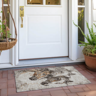 Piper Looms Chantille Animal ACN1718 Beige Machine Washable Area Rug Scatter Outdoor Lifestyle Image Feature