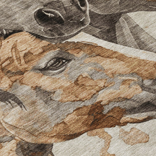 Piper Looms Chantille Animal ACN1718 Beige Machine Washable Area Rug Swatch Image