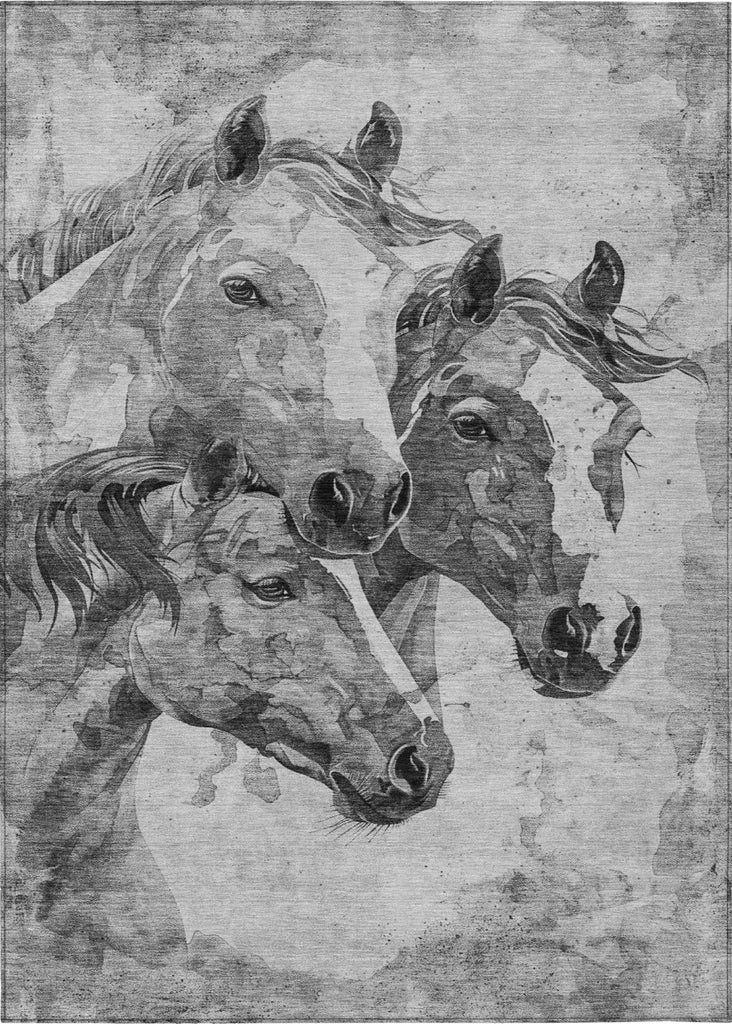 Piper Looms Chantille Animal ACN1718 Gray Machine Washable Area Rug main image