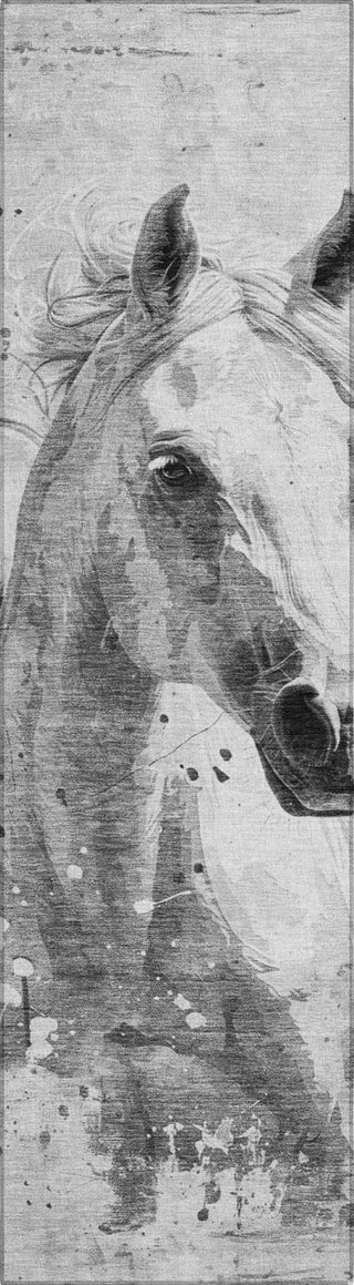 Piper Looms Chantille Animal ACN1719 Gray Machine Washable Area Rug Runner Main Image