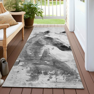 Piper Looms Chantille Animal ACN1719 Gray Machine Washable Area Rug Runner Outdoor Lifestyle Image Feature