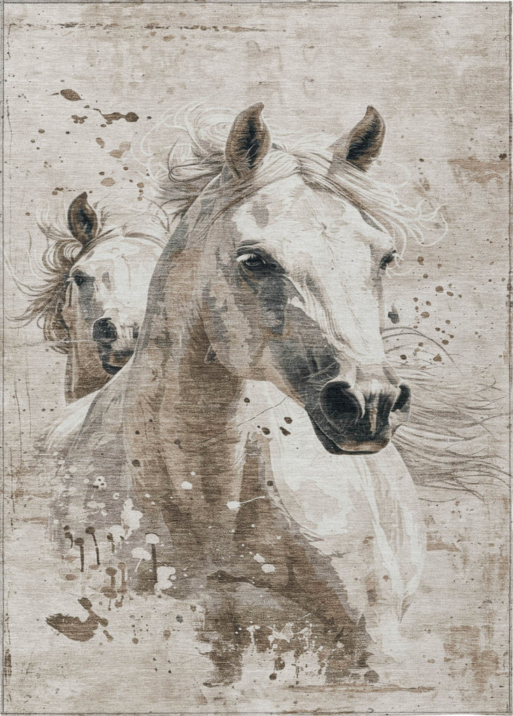 Piper Looms Chantille Animal ACN1719 Ivory Machine Washable Area Rug main image