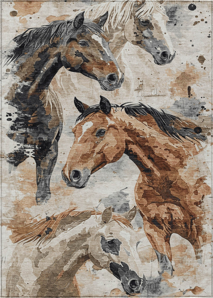 Piper Looms Chantille Animal ACN1720 Beige Machine Washable Area Rug main image