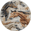 Piper Looms Chantille Animal ACN1720 Beige Machine Washable Area Rug Round Main Image