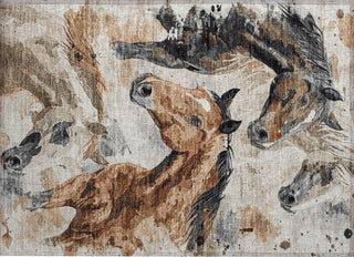 Piper Looms Chantille Animal ACN1720 Beige Machine Washable Area Rug Scatter Main Image