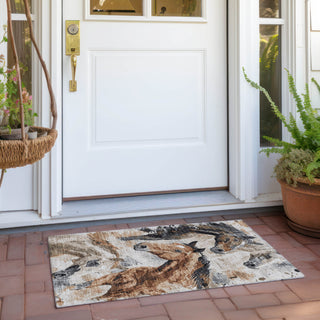 Piper Looms Chantille Animal ACN1720 Beige Machine Washable Area Rug Scatter Outdoor Lifestyle Image Feature