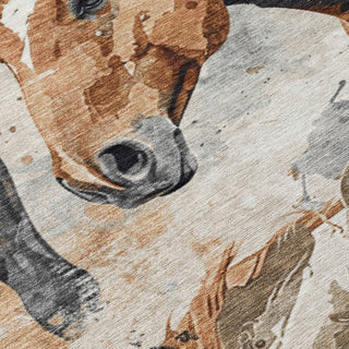 Piper Looms Chantille Animal ACN1720 Beige Machine Washable Area Rug Swatch Image