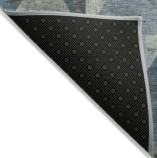 Piper Looms Chantille Geometric ACN1721 Denim Machine Washable Area Rug Backing Image