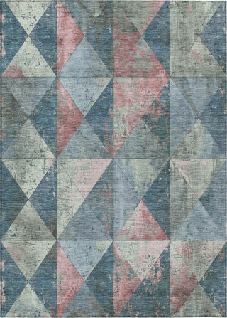 Piper Looms Chantille Geometric ACN1721 Denim Machine Washable Area Rug main image